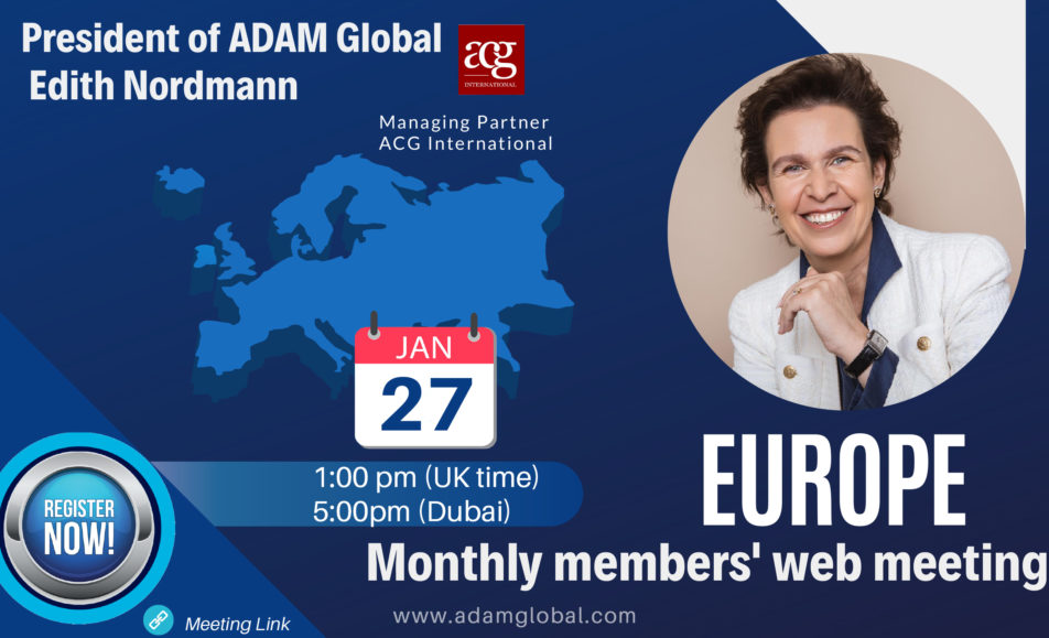 EUROPE Monthly members’ web meeting – Jan 2021